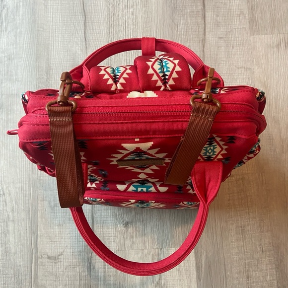 Red Patterned Backpack - Picture 7 of 9